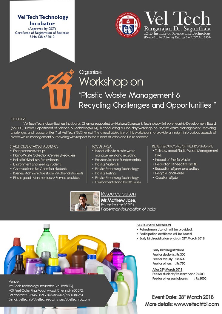 Workshop on Plastic Waste Recycling and Challenges 2018